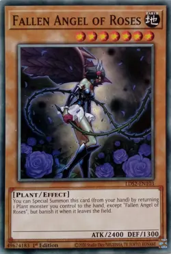 LDS2-EN103 FALLEN ANGEL OF ROSES COMMON 1ST EDITION YuGiOh CARD - Image 1