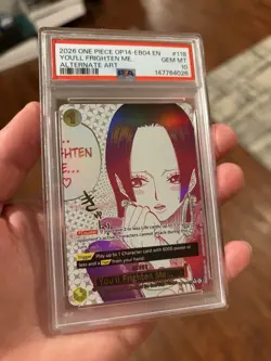 Boa Hancock You’ll Frighten Me... Alt Art Foil PSA 10 OP14-EB04 #118 EN - Image 1