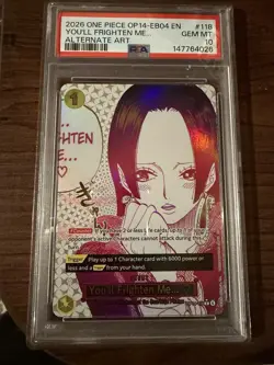 Boa Hancock You’ll Frighten Me... Alt Art Foil PSA 10 OP14-EB04 #118 EN - Image 2