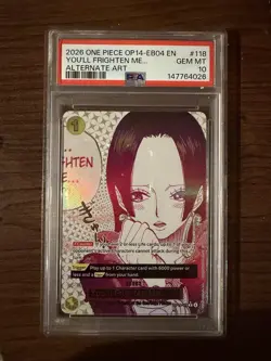 Boa Hancock You’ll Frighten Me... Alt Art Foil PSA 10 OP14-EB04 #118 EN - Image 4