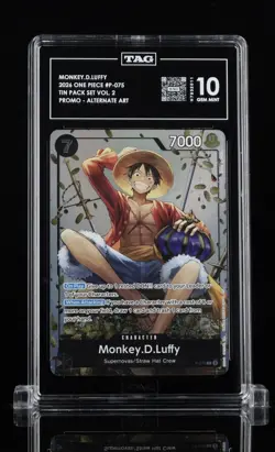 2026 One Piece Monkey D. Luffy #P-075 Tin Pack Set Vol.2 Promo TAG 10 - Image 1