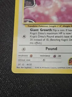 Koga's Ditto 10/132 - Gym Challenge - Pokemon Card TCG Holo LP - Image 5