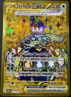 Pokemon Terapagos EX 173/142SV07: Stellar Crown Holo Hyper Rare - Image 1
