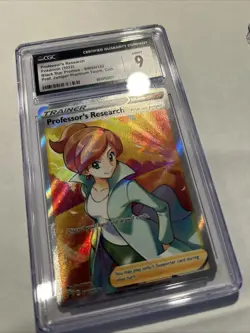 Pokemon TCG Professor's Research Sword & Shield Promo SWSH152, Graded CGC 9 Mint - Image 1