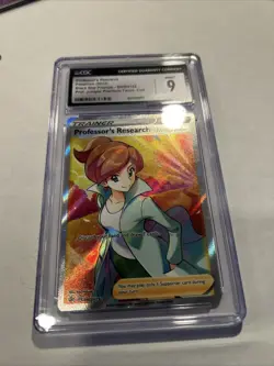 Pokemon TCG Professor's Research Sword & Shield Promo SWSH152, Graded CGC 9 Mint - Image 3