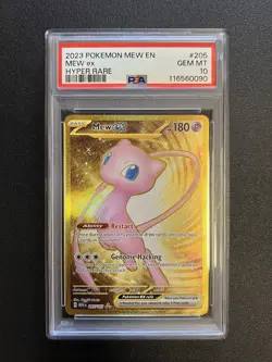 2023 POKEMON MEW EN MEW ex HYPER RARE #205 PSA 10 GEM MINT - Image 1