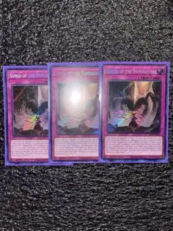 Yugioh! 3x Songs of the Dominators ALIN-EN078 Secret Rare 1st Edition Near Mint - Image 1