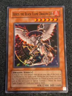 YUGIOH HORUS THE BLACK FLAME DRAGON LV6 SOD-EN007 SUPER MP - Image 1
