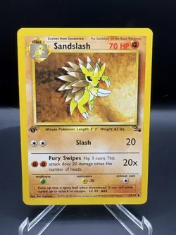 Pokemon TCG : Sandslash - Fossil 1st Edition 41/62 Non Holo WOTC NM - Image 1
