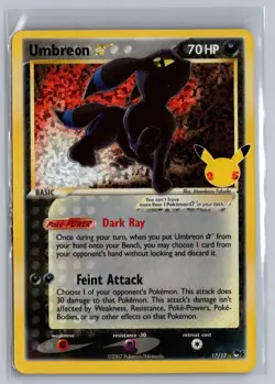 Umbreon Star 17/17 Celebrations: Classic Collection Pokemon NM - Image 1