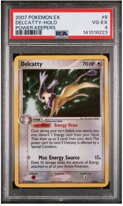 2007 POKEMON EX POWER KEEPERS #8 DELCATTY-HOLO POWER KEEPERS PSA 4 VG-EX - Image 1