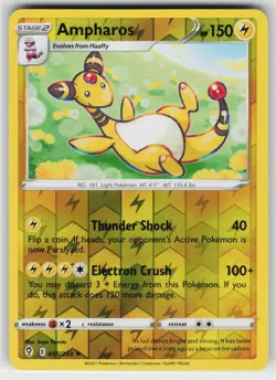 Ampharos 056 Reverse Holo 203 R Evolving Skies LP Pokemon - Image 1