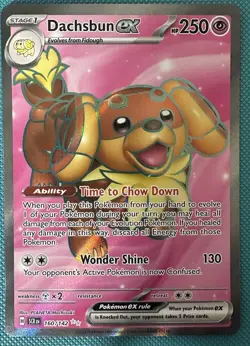 Pokemon Dachsbun ex 160/142 SV07 Stellar Crown Special Illustration Rare Holo E… - Image 1
