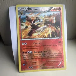 Pokemon TCG Blaziken 14/111 Reverse Holo Rare X&Y Furious Fists English 2015 - Image 1