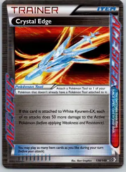 Crystal Edge - 138/149 - Holo Boundaries Crossed Black White LP Pokemon - Image 1