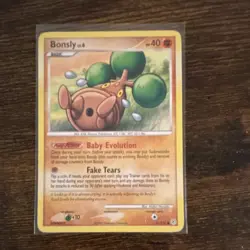 Pokemon TCG Bonsly 71/130 Diamond and Pearl Common Regular English 2007 - Image 1