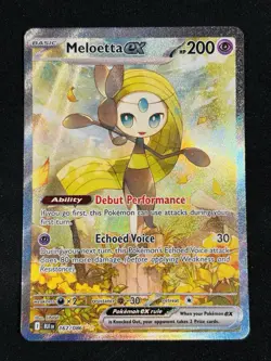 Pokemon Black Bolt 167/086 Meloetta EX Full Art Special Illustration Rare SIR🔥 - Image 1