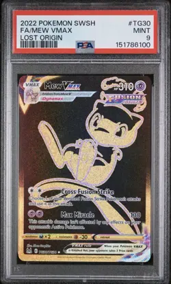 Pokemon Mew VMAX TG30/TG30 Lost Origin Trainer Gallery Secret Holo PSA 9 2022 - Image 1