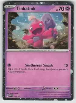 Tinkatink (Cosmo Holofoil) 025 Holo Promo Scarlet & Violet Promo Pokemon LP - Image 1