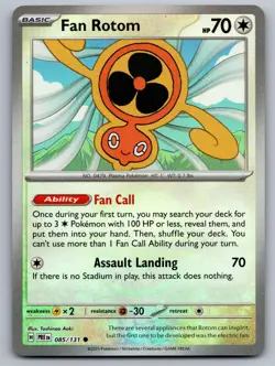 Fan Rotom (Poke Ball Pattern) 085/131 Holo Prismatic Evolutions Pokemon Holo NM - Image 1