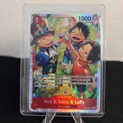 Ace & Sabo & Luffy OP13-007 SR Carrying On His Will One Piece Foil NM - Image 1