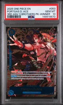 PSA 10 3rd Anv WINNER Monkey D. Luffy & Ace Sequential Set OP TCG 2025 - Image 2