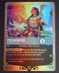 POCAHONTAS Steadfast Traveler - Disney Lorcana Wilds Unknown STAMPED PROMO 48-P3 - Image 1