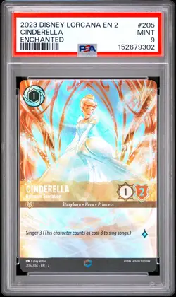 DISNEY LORCANA EN 2-RISE OF THE FLOODBORN CINDERELLA - BALLROOM SENSATION PSA 9 - Image 1