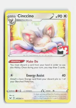 Cinccino 147/202 Prize Pack Series Cards Pokemon NM - Image 1