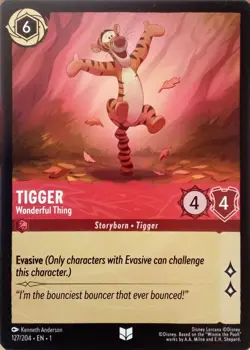127/204 TIGGER WONDERFUL THING THE FIRST CHAPTER UNCOMMON DISNEY LORCANA CARD - Image 1