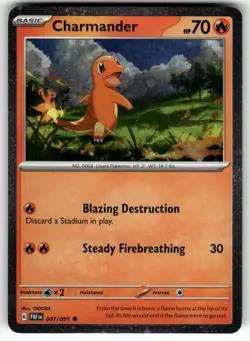Charmander (Cosmos Holo) 007/091 Pokemon Card TCG NM - Image 1