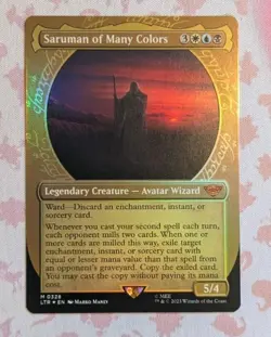 Magic The Gathering MTG SARUMAN OF MANY COLORS FOIL SHOWCASE LOTR NM - Image 1