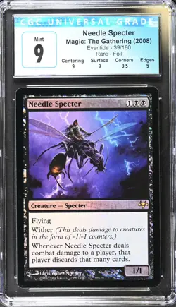NEEDLE SPECTER Eventide Foil Rare CGC 9 Q+ MTG [Nostalgium] - Image 1