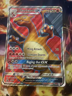 Pokemon TCG Charizard-GX SM Black Star Promo SM60 Promo JUMBO mp - Image 1