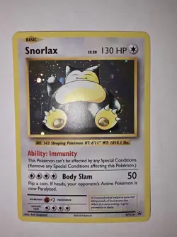 Pokemon Snorlax XY179 XY Promo Holo Card 130 HP Ability Immunity English - Image 1