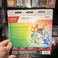 Pokemon TCG First Partner Illustration Collection Series 1 Box w/ 3 Promo Cards - Image 2