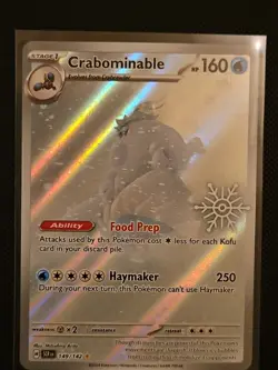 Pokemon TCG Crabominable Holo Card 149/142 Mint Condition Holiday Stamp - Image 1