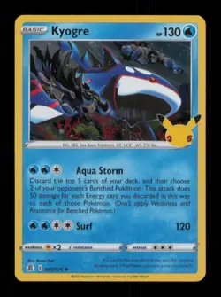 HOLO KYOGRE RARE 003/025 NM POKEMON - Image 1