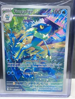 Frogadier 089/086 Illustration Rare ME04: Chaos Rising Pokemon Holo Near Mint IR - Image 3