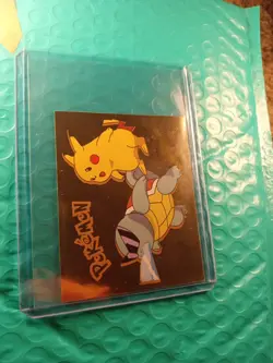 Holo Pikachu 1999 Navarette Pokemon 2 Peru Pikachu & Squirtle Holo Gold - Image 2