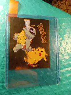 Holo Pikachu 1999 Navarette Pokemon 2 Peru Pikachu & Squirtle Holo Gold - Image 3