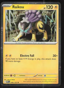 Raikou 048/132 cosmos holo Mega Evolution Pokemon Lightly Played - Image 1
