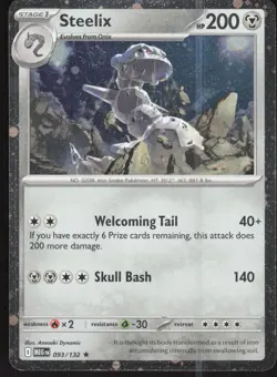 Steelix 093/132 cosmos holo Rare Mega Evolution Pokemon Lightly Played - Image 1