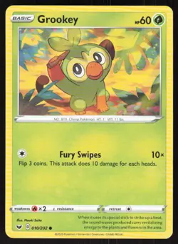 Grookey (Cosmos Holo) 010/202 Holo Promo Blister Exclusives Pokemon Near Mint - Image 1