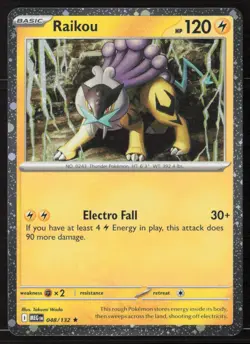 Raikou (Cosmos Holo) 048/132 Holo Promo Mega Evolution Pokemon Near Mint - Image 1