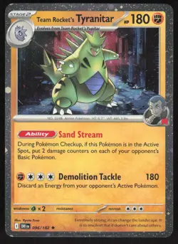 Team Rocket's Tyranitar 096/182 cosmos holo & Products Pokemon NM - Image 1