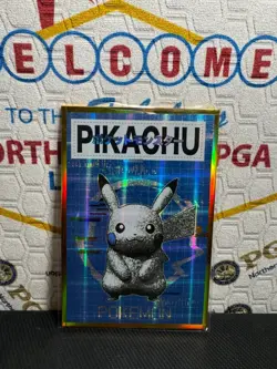 PIKACHU Special Rare Gold Pokemon KADO Art Board Limited Edition - Image 1