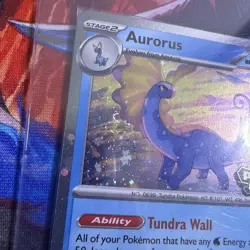 Pokemon swirl 💫 Perfect Order Aurorus 024/088 Cosmo Holo Stamped Promo Sealed - Image 2