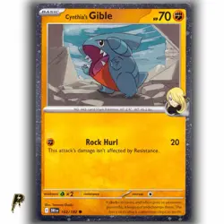 2025 Pokemon Destined Rivals Cynthia's Gible 102/182 Cosmos Holo NM - Image 1