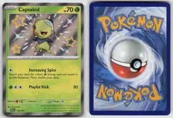 Capsakid 106/091 Shiny Rare Paldean Fates Pokemon Holo NM - Image 3